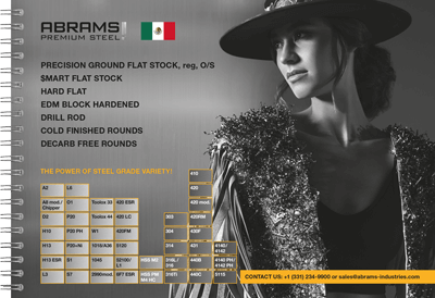 Catálogo de aceros ABRAMS para México